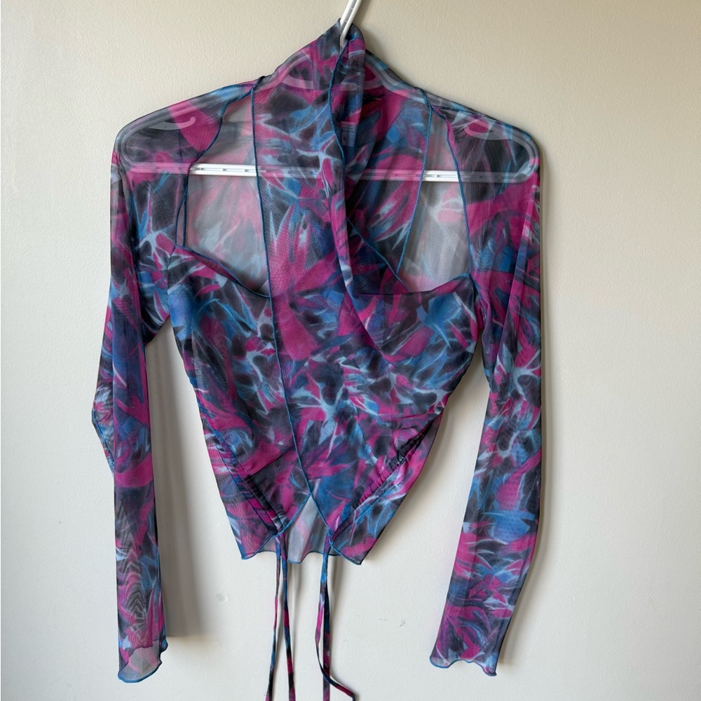 Kim Shui Pink Asymmetrical Long Sleeve Blouse. Never worn.